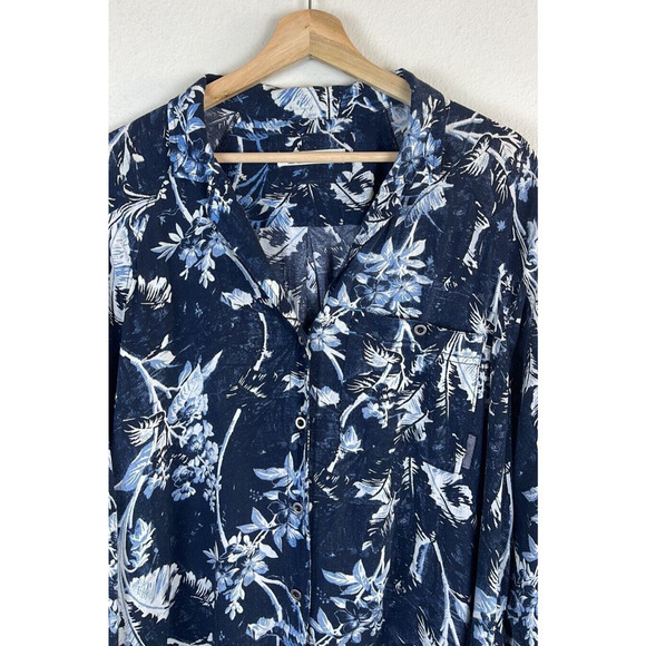 WE THE FREE‎ FLORAL PRINT LONG SLEEVE BUTTON DOWN WOMEN'S SHIRT SIZE S - Picture 2 of 8